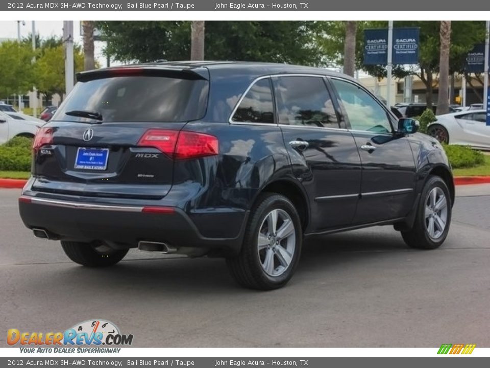 2012 Acura MDX SH-AWD Technology Bali Blue Pearl / Taupe Photo #7