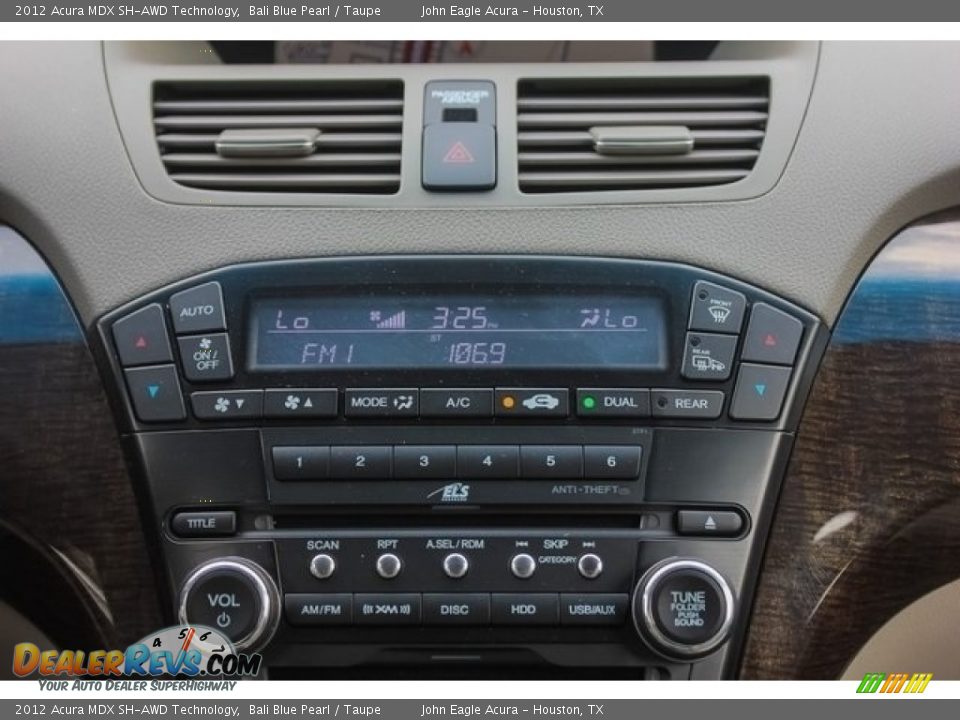 2012 Acura MDX SH-AWD Technology Bali Blue Pearl / Taupe Photo #33