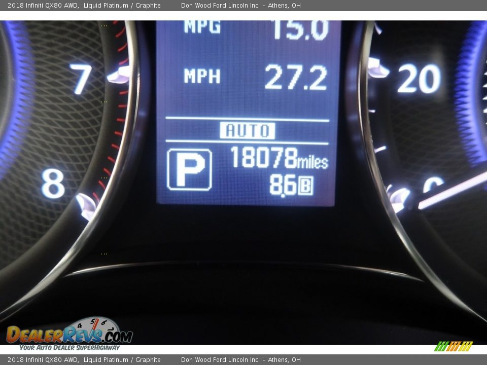 2018 Infiniti QX80 AWD Liquid Platinum / Graphite Photo #22