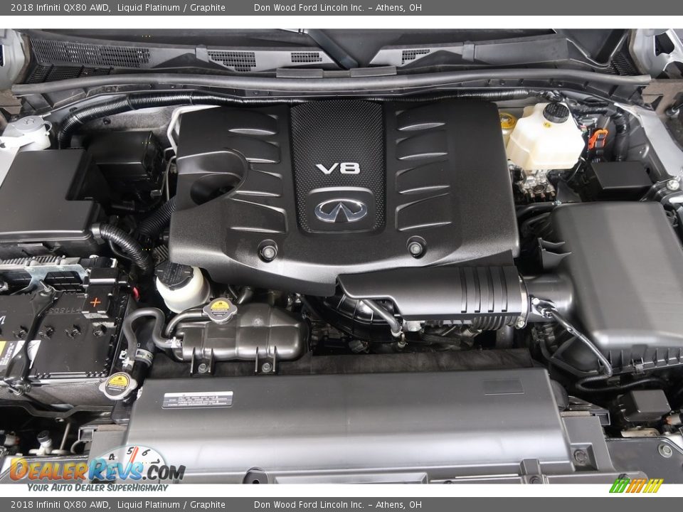 2018 Infiniti QX80 AWD Liquid Platinum / Graphite Photo #36