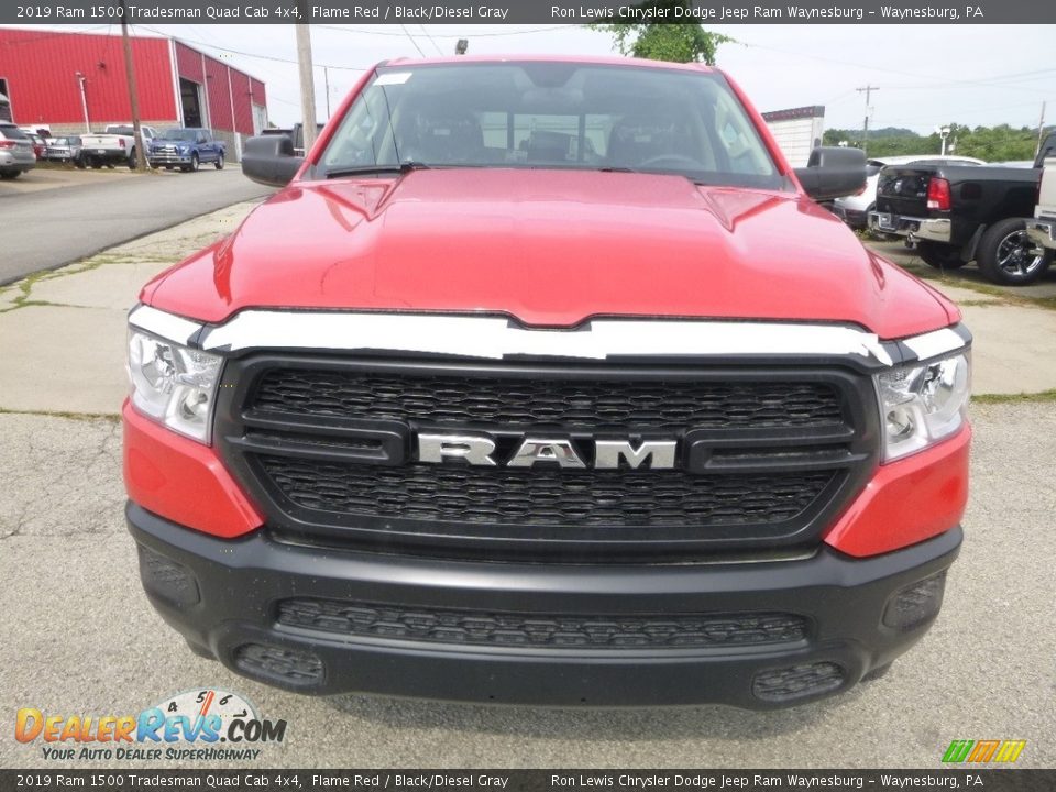 2019 Ram 1500 Tradesman Quad Cab 4x4 Flame Red / Black/Diesel Gray Photo #8