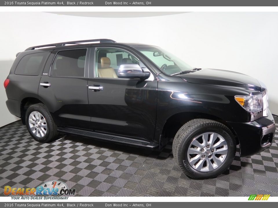 2016 Toyota Sequoia Platinum 4x4 Black / Redrock Photo #7
