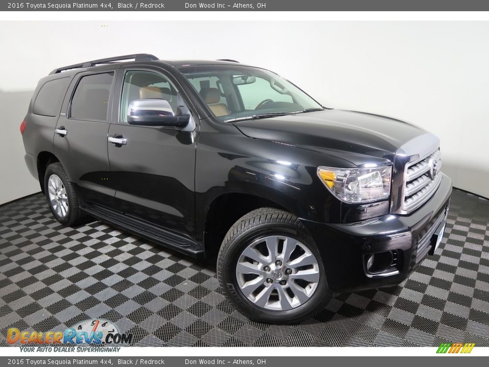 2016 Toyota Sequoia Platinum 4x4 Black / Redrock Photo #8