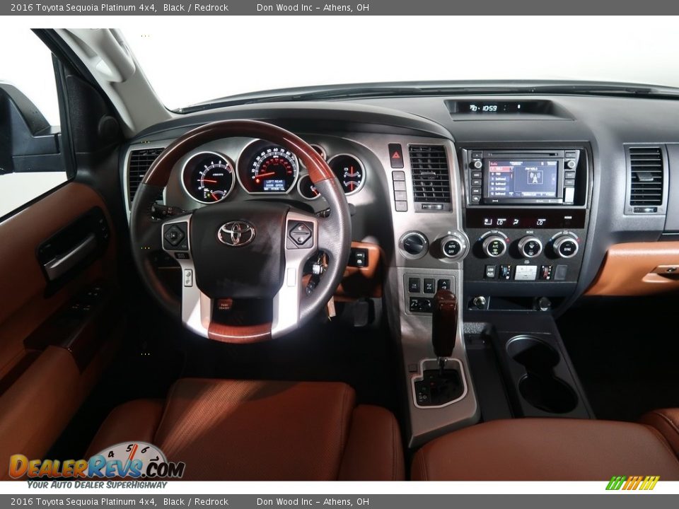 2016 Toyota Sequoia Platinum 4x4 Black / Redrock Photo #17