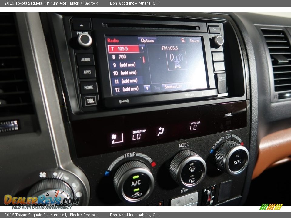 2016 Toyota Sequoia Platinum 4x4 Black / Redrock Photo #24