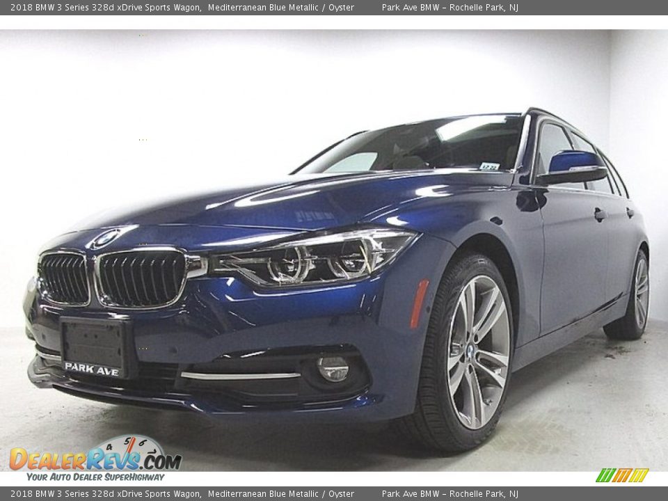 2018 BMW 3 Series 328d xDrive Sports Wagon Mediterranean Blue Metallic / Oyster Photo #1