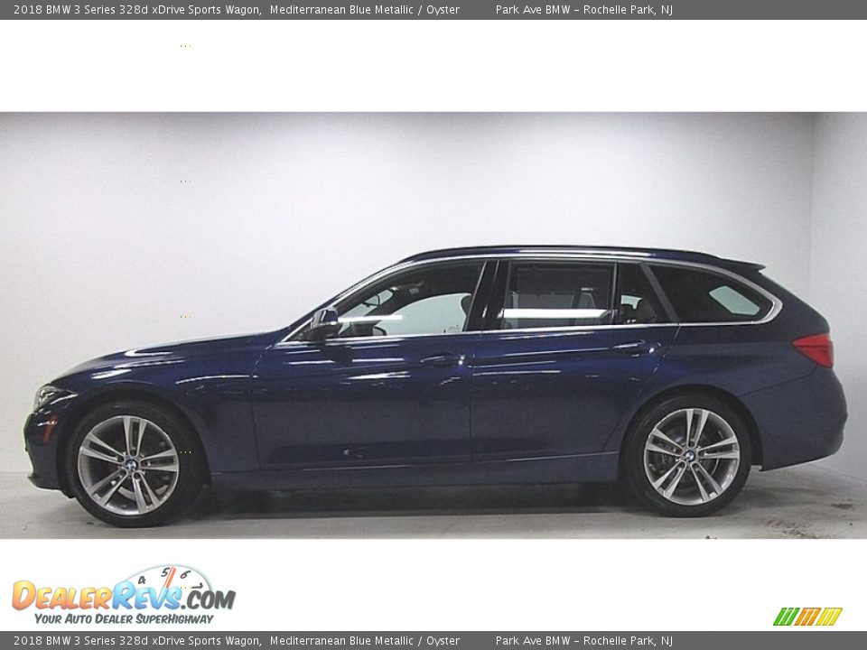2018 BMW 3 Series 328d xDrive Sports Wagon Mediterranean Blue Metallic / Oyster Photo #2