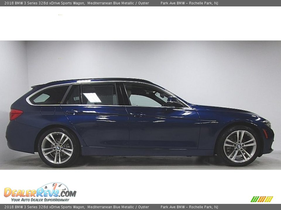 2018 BMW 3 Series 328d xDrive Sports Wagon Mediterranean Blue Metallic / Oyster Photo #6