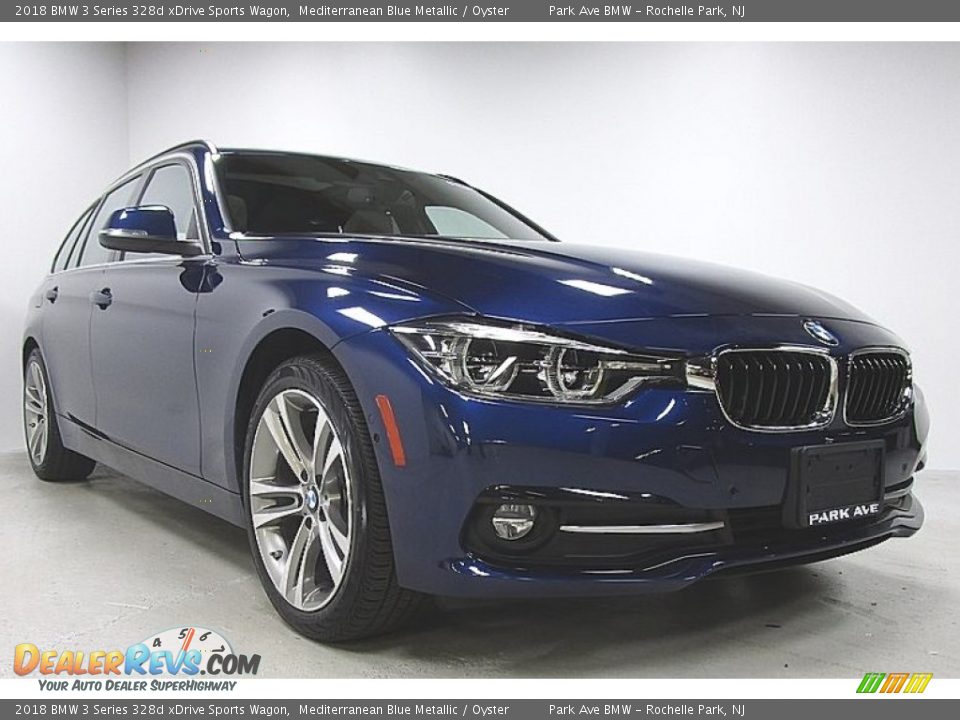 2018 BMW 3 Series 328d xDrive Sports Wagon Mediterranean Blue Metallic / Oyster Photo #7