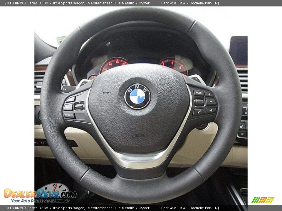 2018 BMW 3 Series 328d xDrive Sports Wagon Mediterranean Blue Metallic / Oyster Photo #25
