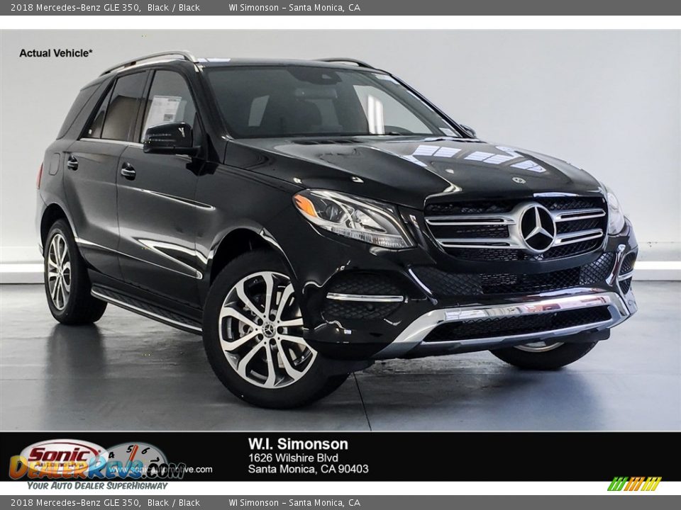 2018 Mercedes-Benz GLE 350 Black / Black Photo #1