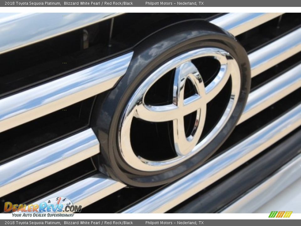 2018 Toyota Sequoia Platinum Blizzard White Pearl / Red Rock/Black Photo #11