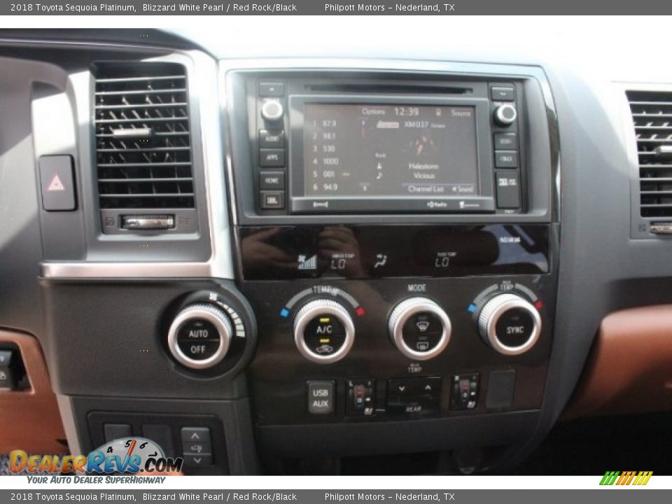 2018 Toyota Sequoia Platinum Blizzard White Pearl / Red Rock/Black Photo #16