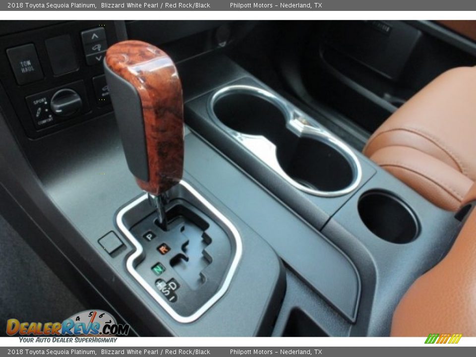 2018 Toyota Sequoia Platinum Blizzard White Pearl / Red Rock/Black Photo #18