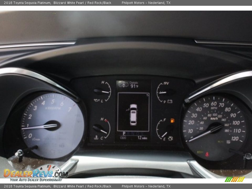 2018 Toyota Sequoia Platinum Blizzard White Pearl / Red Rock/Black Photo #21