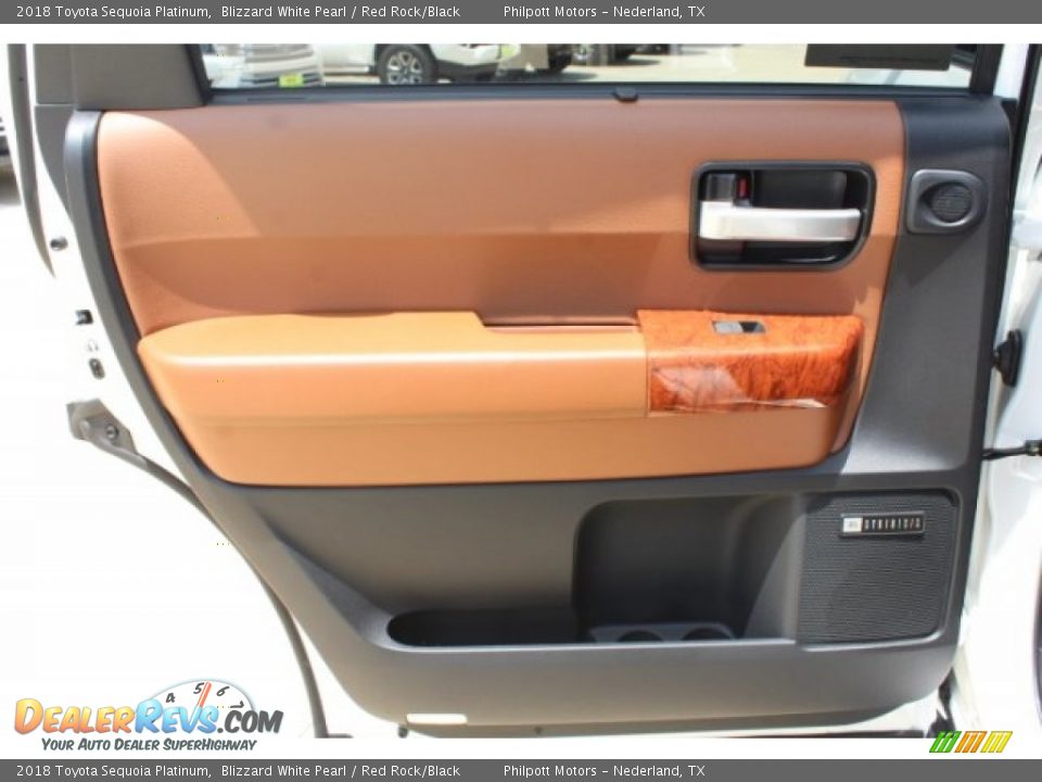 2018 Toyota Sequoia Platinum Blizzard White Pearl / Red Rock/Black Photo #22