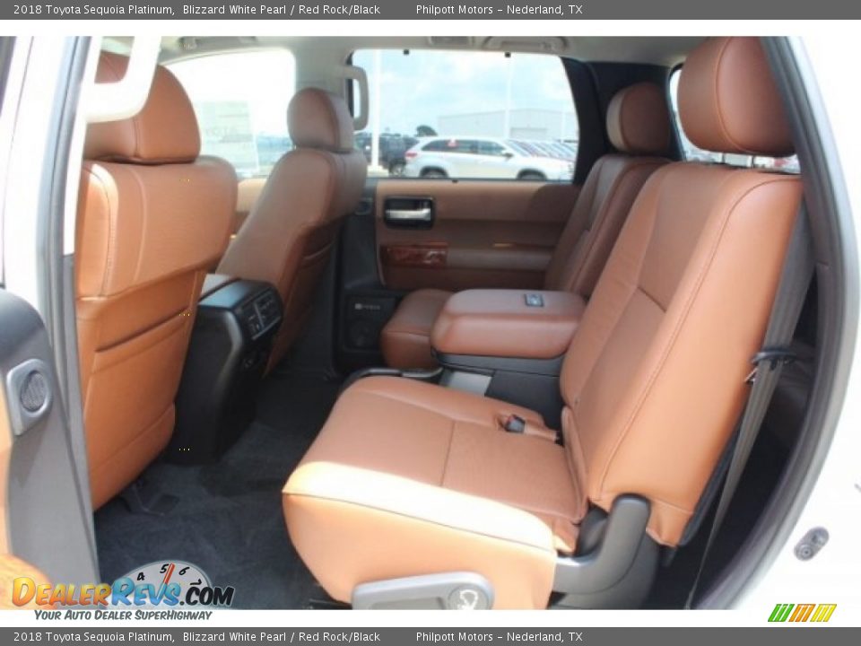 2018 Toyota Sequoia Platinum Blizzard White Pearl / Red Rock/Black Photo #23