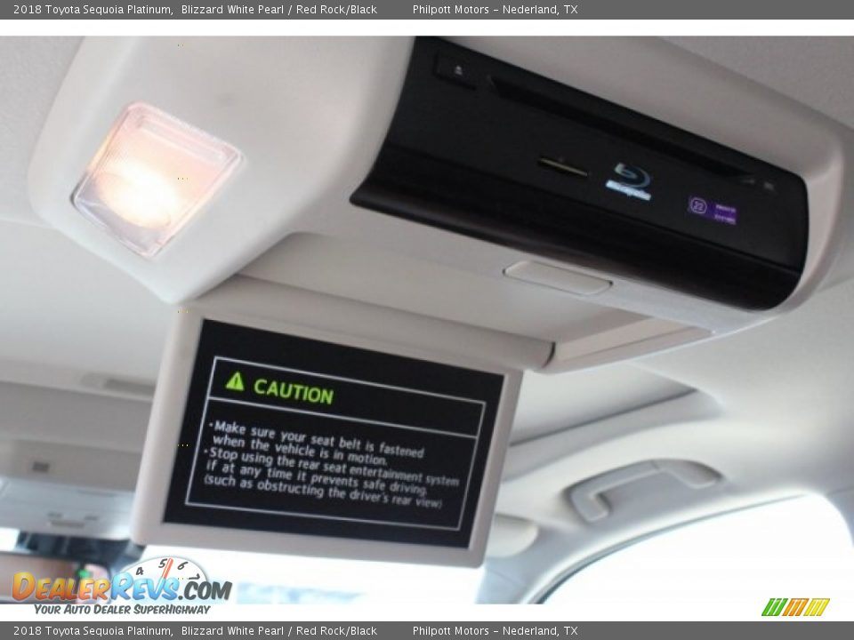 2018 Toyota Sequoia Platinum Blizzard White Pearl / Red Rock/Black Photo #26