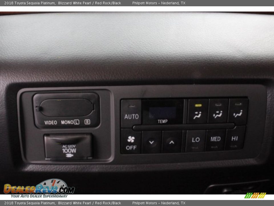2018 Toyota Sequoia Platinum Blizzard White Pearl / Red Rock/Black Photo #27