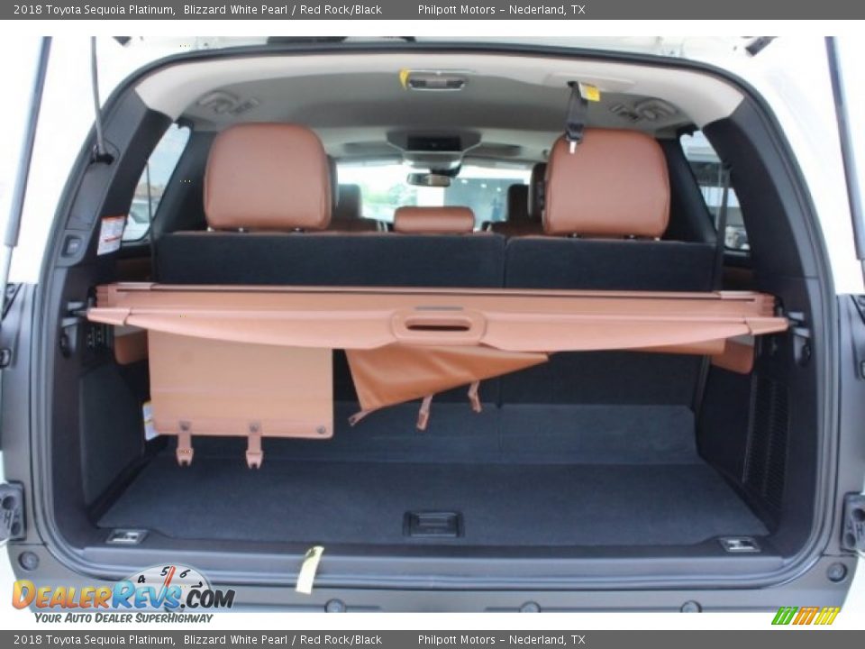 2018 Toyota Sequoia Platinum Blizzard White Pearl / Red Rock/Black Photo #30