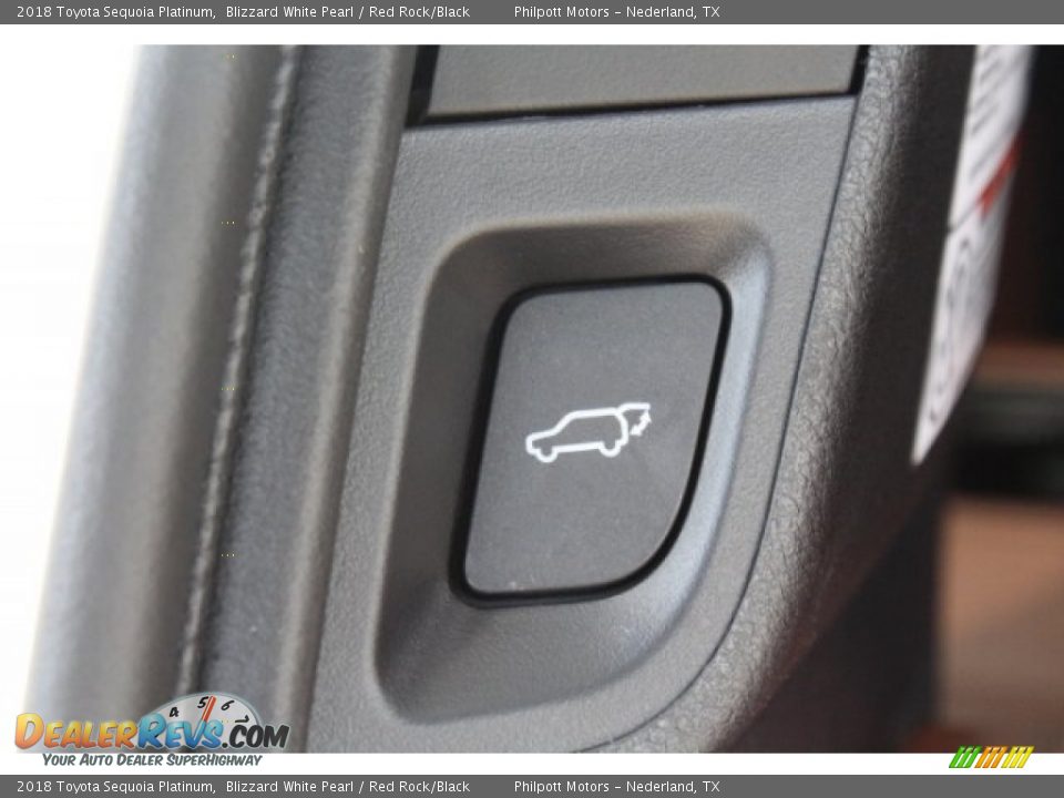 2018 Toyota Sequoia Platinum Blizzard White Pearl / Red Rock/Black Photo #31
