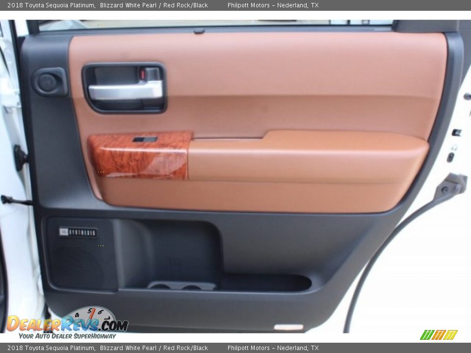 2018 Toyota Sequoia Platinum Blizzard White Pearl / Red Rock/Black Photo #32