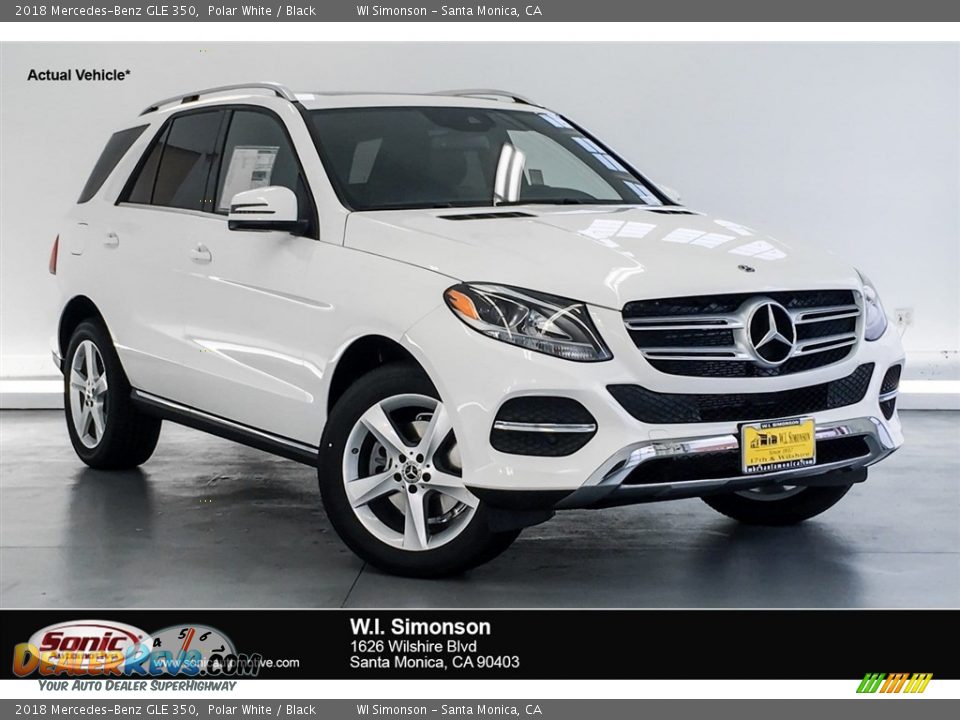 2018 Mercedes-Benz GLE 350 Polar White / Black Photo #1