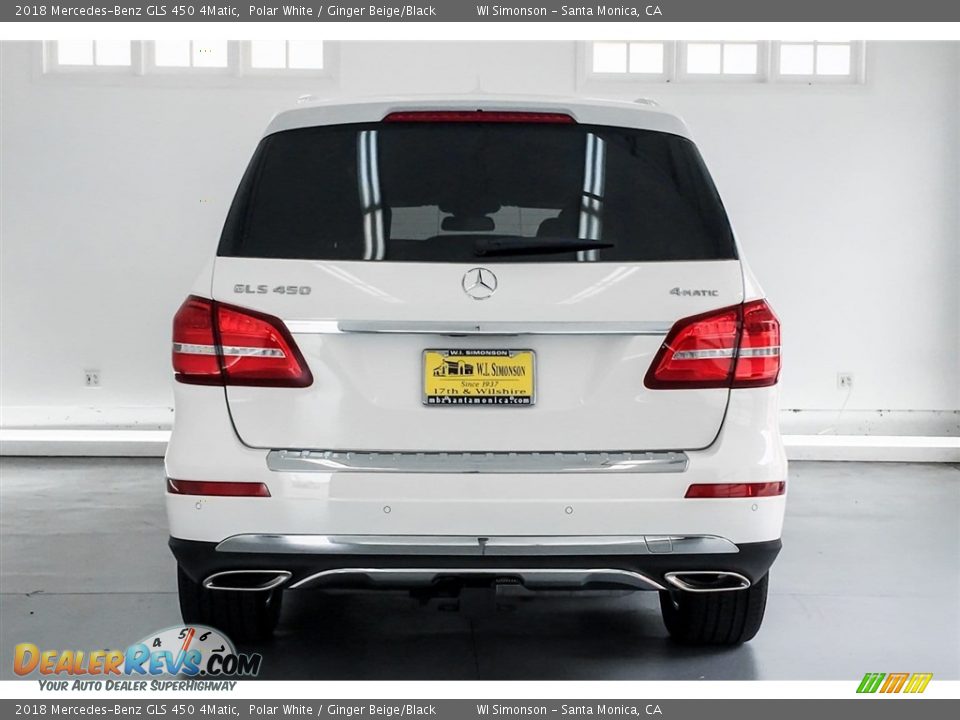 2018 Mercedes-Benz GLS 450 4Matic Polar White / Ginger Beige/Black Photo #4