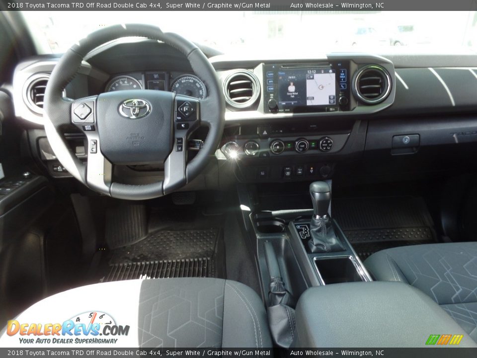 2018 Toyota Tacoma TRD Off Road Double Cab 4x4 Super White / Graphite w/Gun Metal Photo #14