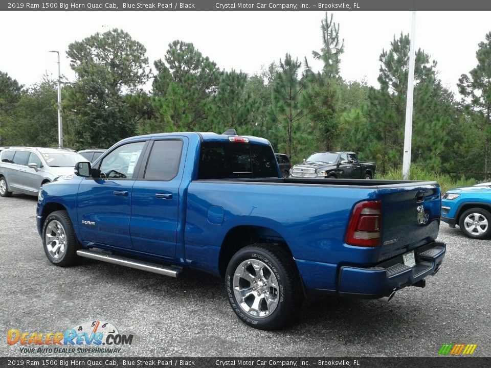 2019 Ram 1500 Big Horn Quad Cab Blue Streak Pearl / Black Photo #3