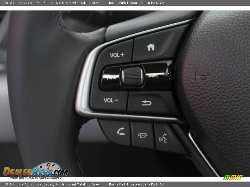 2018 Honda Accord EX-L Sedan Modern Steel Metallic / Gray Photo #15