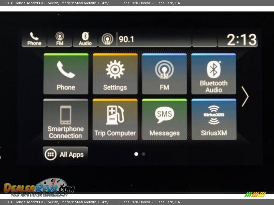 2018 Honda Accord EX-L Sedan Modern Steel Metallic / Gray Photo #21