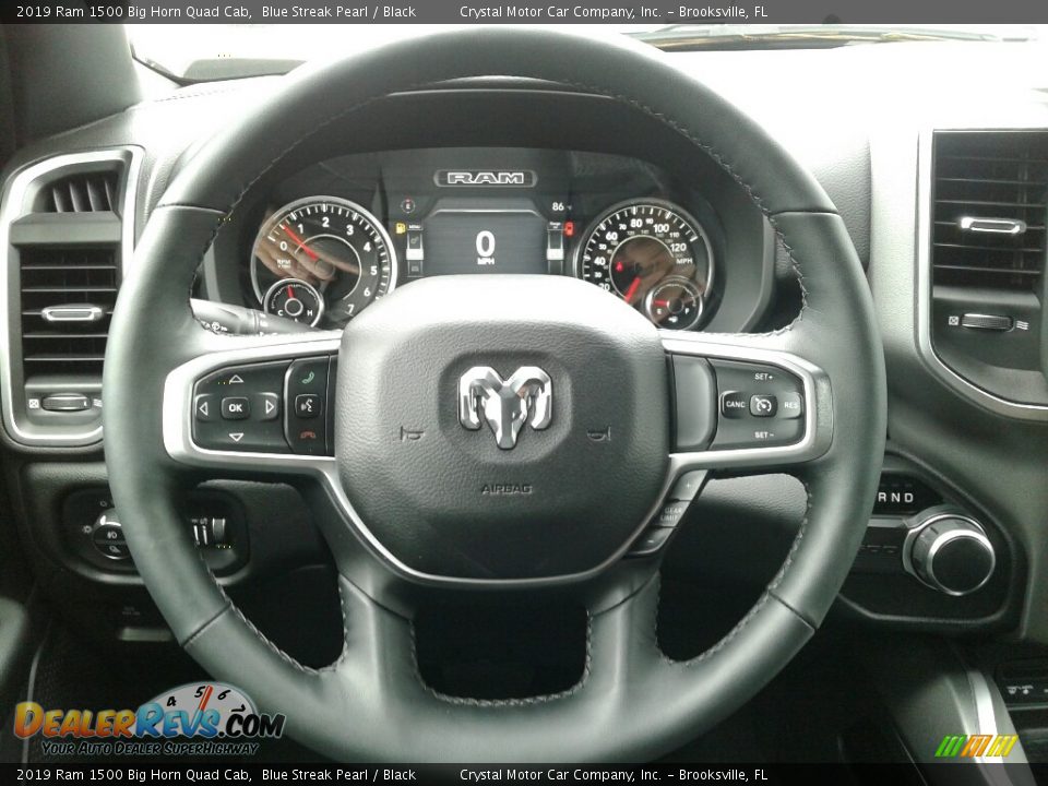 2019 Ram 1500 Big Horn Quad Cab Blue Streak Pearl / Black Photo #14