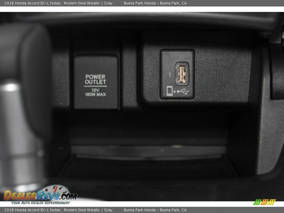 2018 Honda Accord EX-L Sedan Modern Steel Metallic / Gray Photo #22