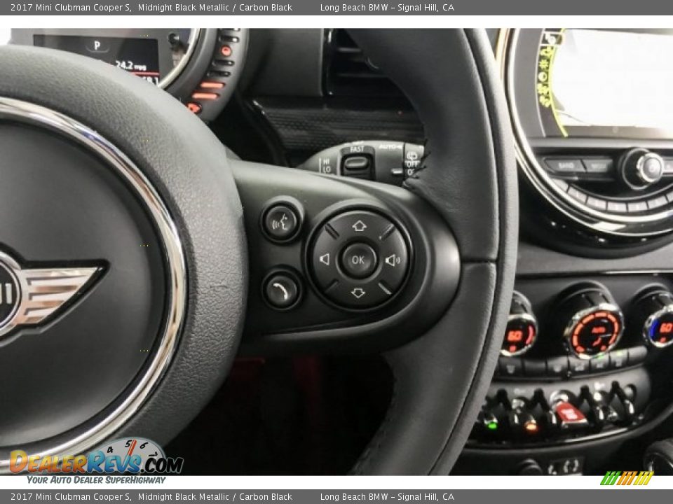 2017 Mini Clubman Cooper S Midnight Black Metallic / Carbon Black Photo #17