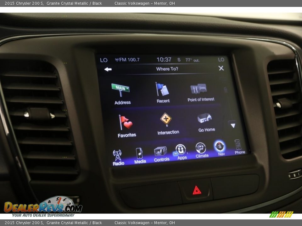 2015 Chrysler 200 S Granite Crystal Metallic / Black Photo #14