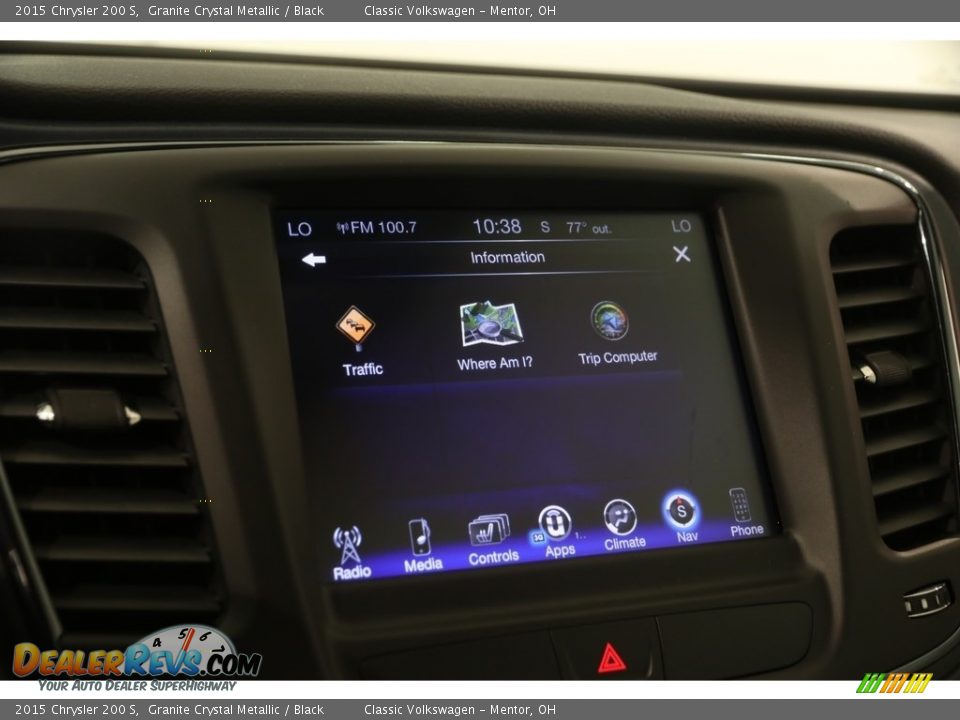 2015 Chrysler 200 S Granite Crystal Metallic / Black Photo #16