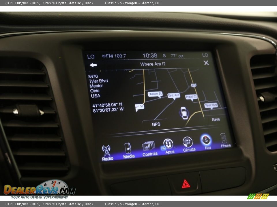 2015 Chrysler 200 S Granite Crystal Metallic / Black Photo #17