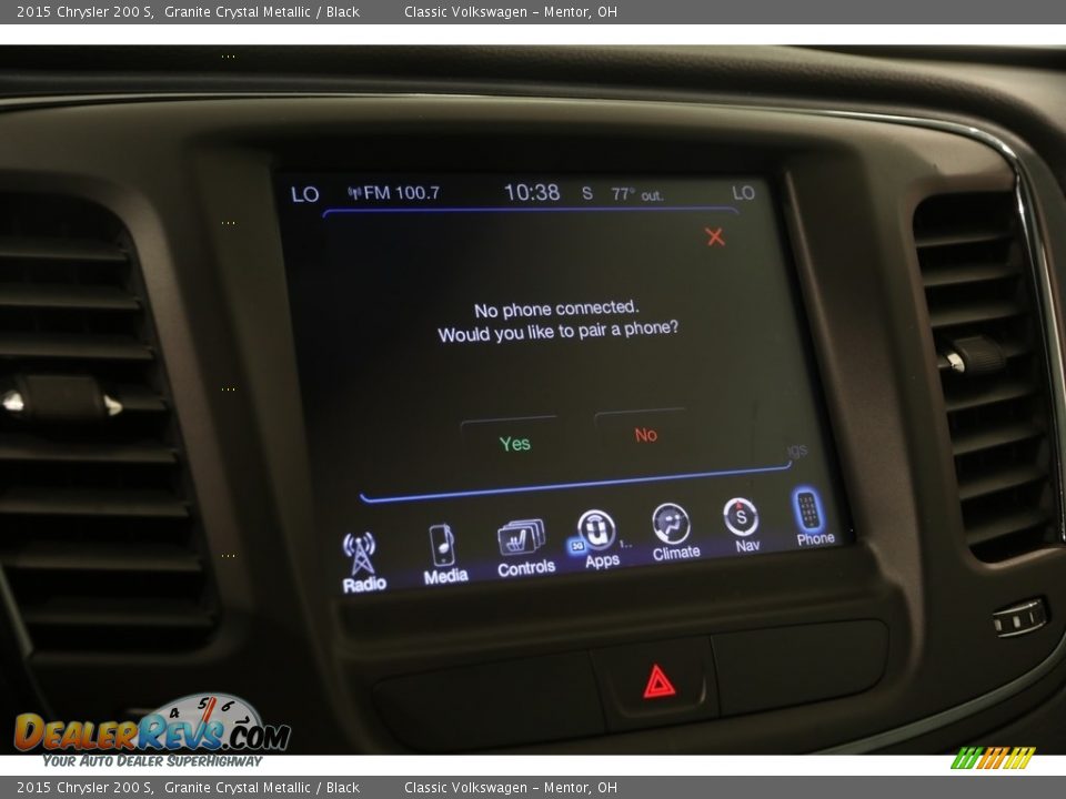 2015 Chrysler 200 S Granite Crystal Metallic / Black Photo #18