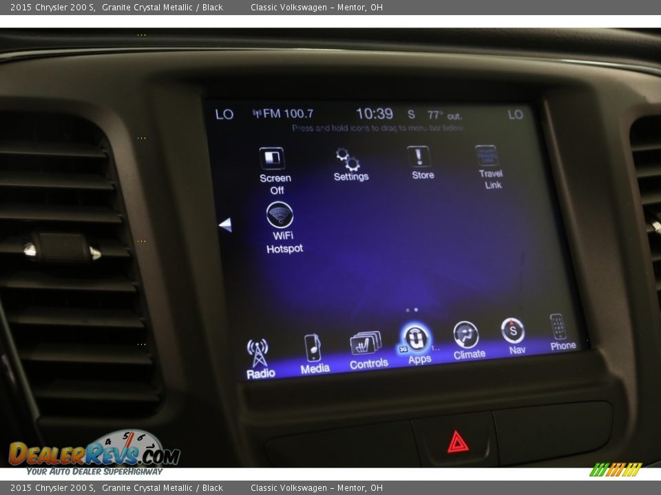 2015 Chrysler 200 S Granite Crystal Metallic / Black Photo #23