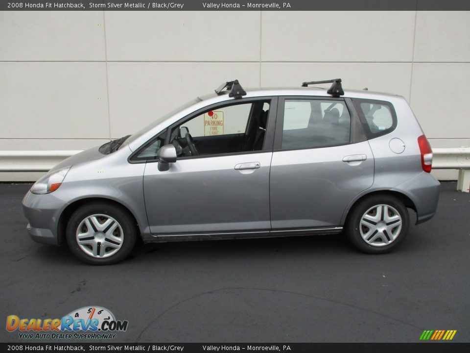 2008 Honda Fit Hatchback Storm Silver Metallic / Black/Grey Photo #2