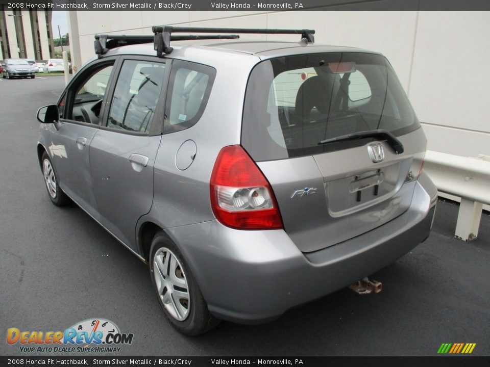 2008 Honda Fit Hatchback Storm Silver Metallic / Black/Grey Photo #3