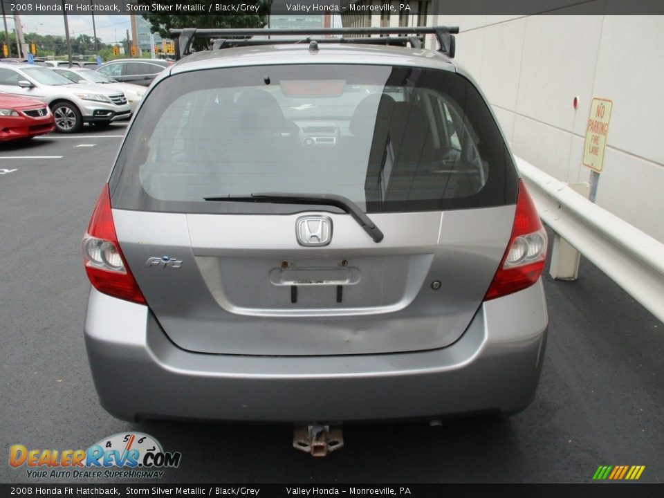 2008 Honda Fit Hatchback Storm Silver Metallic / Black/Grey Photo #4