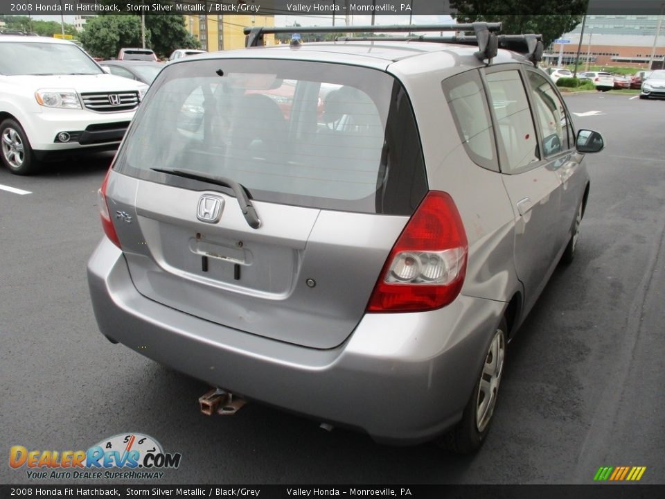 2008 Honda Fit Hatchback Storm Silver Metallic / Black/Grey Photo #5