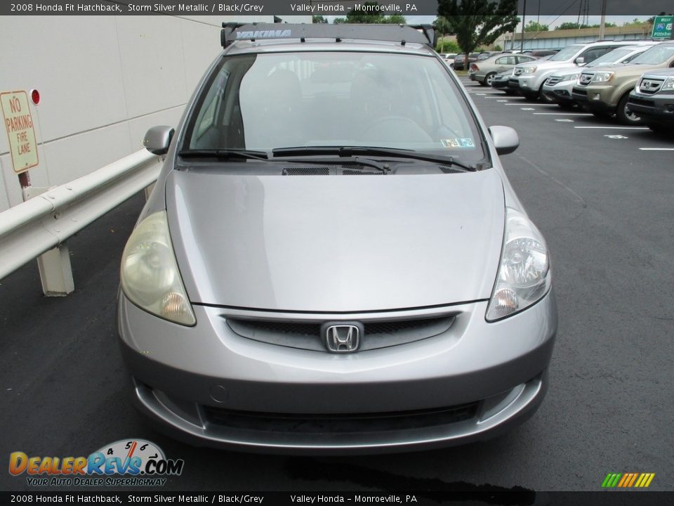 2008 Honda Fit Hatchback Storm Silver Metallic / Black/Grey Photo #7