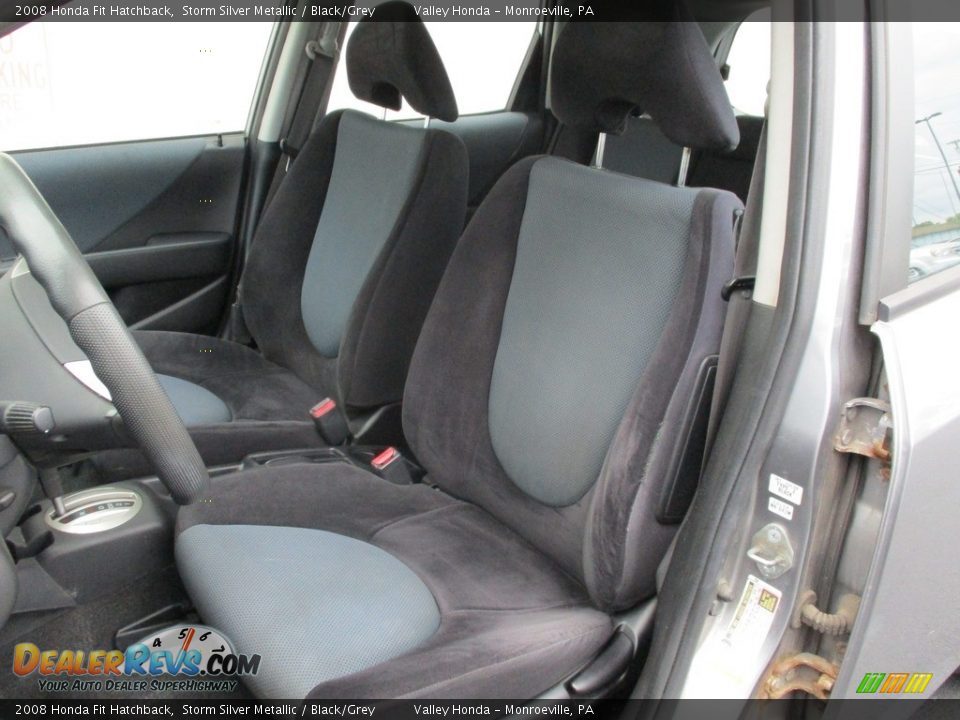 2008 Honda Fit Hatchback Storm Silver Metallic / Black/Grey Photo #10