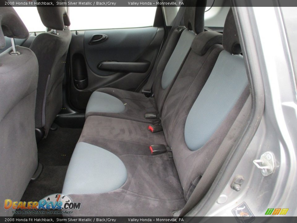 2008 Honda Fit Hatchback Storm Silver Metallic / Black/Grey Photo #11