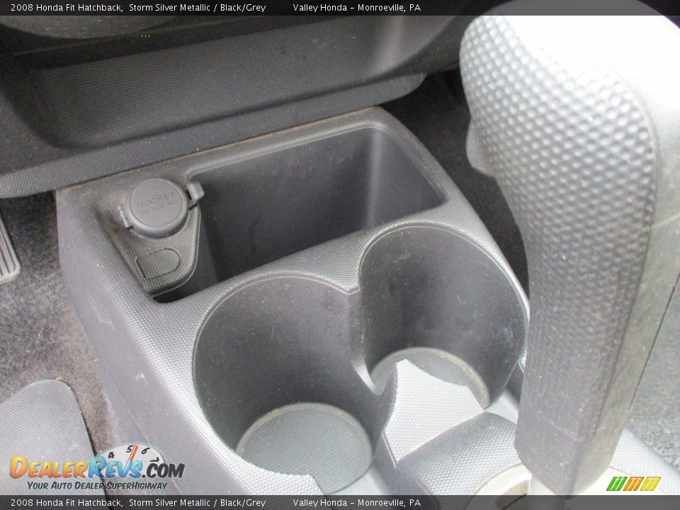 2008 Honda Fit Hatchback Storm Silver Metallic / Black/Grey Photo #14