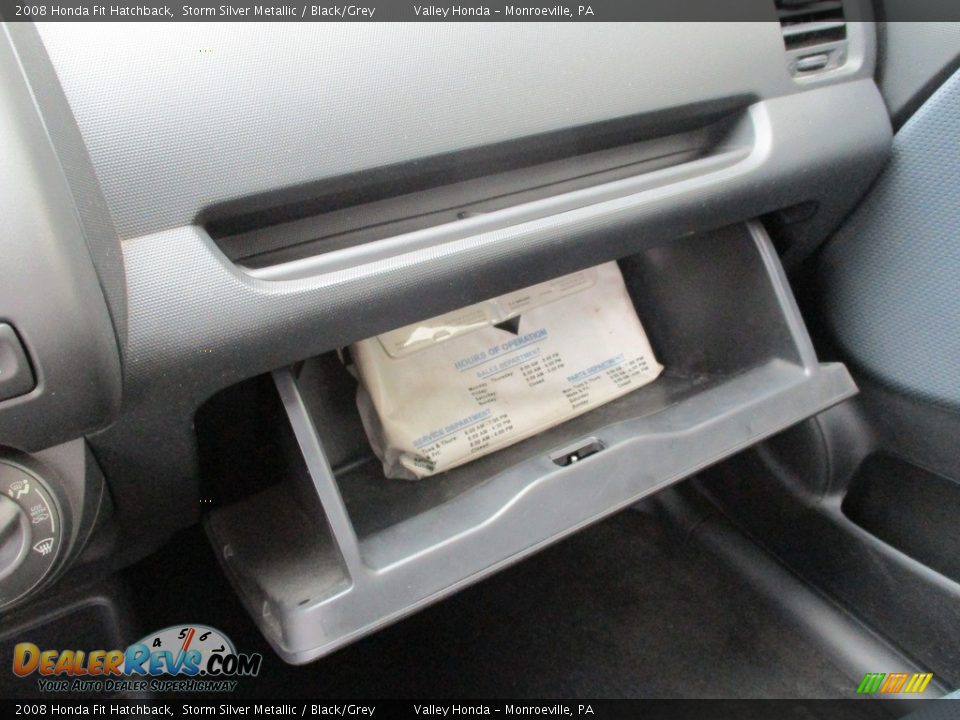 2008 Honda Fit Hatchback Storm Silver Metallic / Black/Grey Photo #15