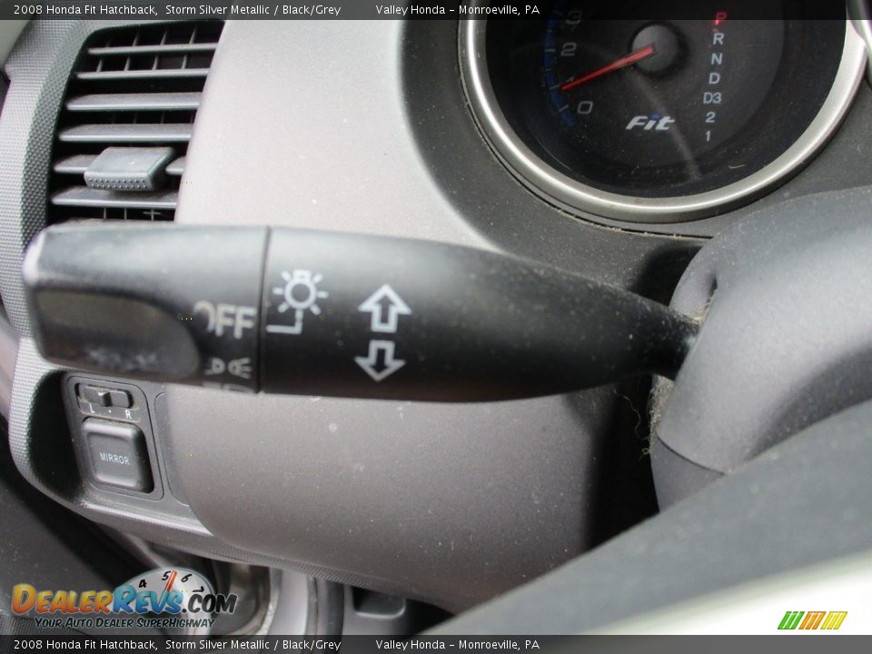 2008 Honda Fit Hatchback Storm Silver Metallic / Black/Grey Photo #16